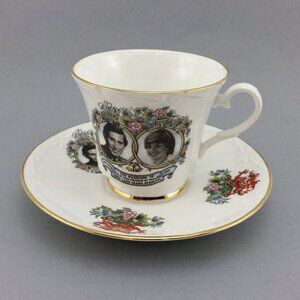 Vtg Canadian Classic Prince Charles Lady Diana Royal Wedding Teacup and Saucer